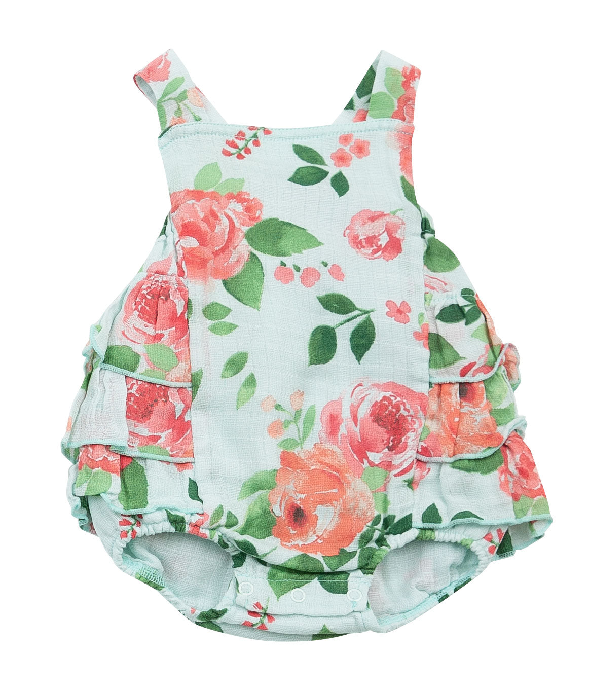 Angel Dear Rose Garden Ruffle Sunsuit