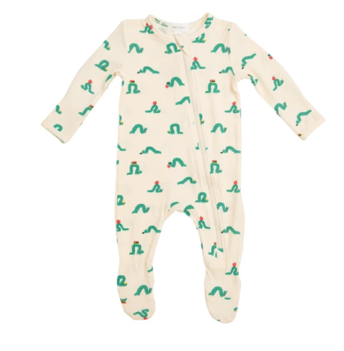 Angel Dear Inchworm Zipper Footie